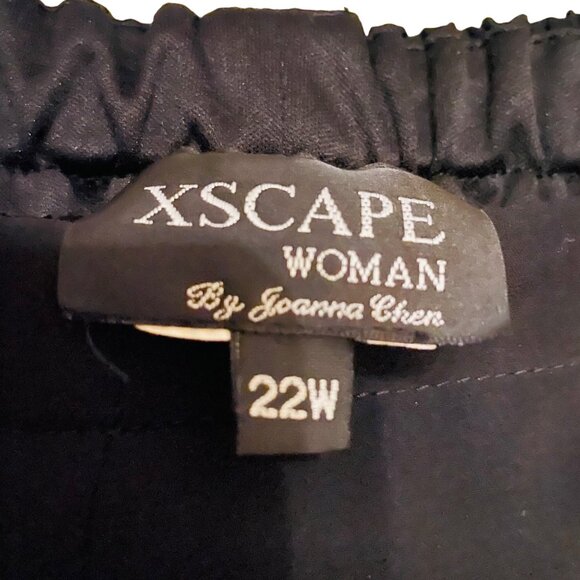 Xscape Woman By Joanna Chen Black Wide Leg Pants 22W Plus Size Length 41" Waist - Picture 2 of 3